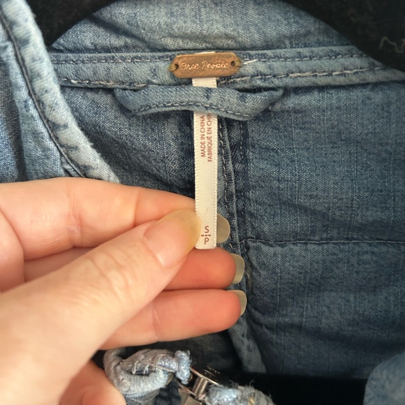Free people dolman quilted Jean jacket - Picture 5 of 7